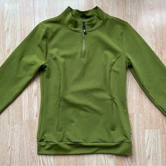 Nicole Miller Sport Olive Green Pullover Sweatshirt - Size: Medium - Picture 4 of 6